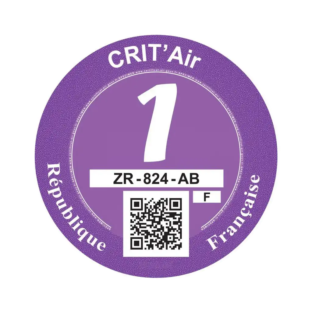 Vignette Crit'Air 1